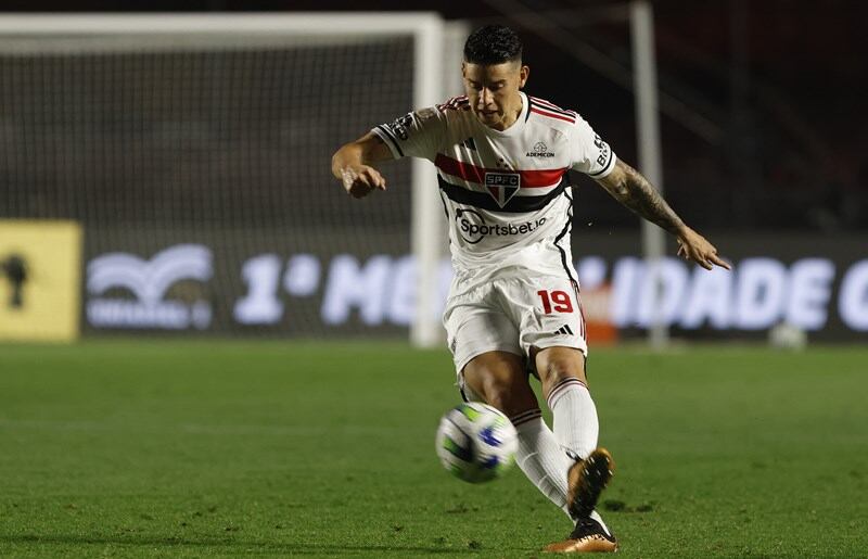 James Rodríguez jugó los 90 minutos con Sao Paulo.