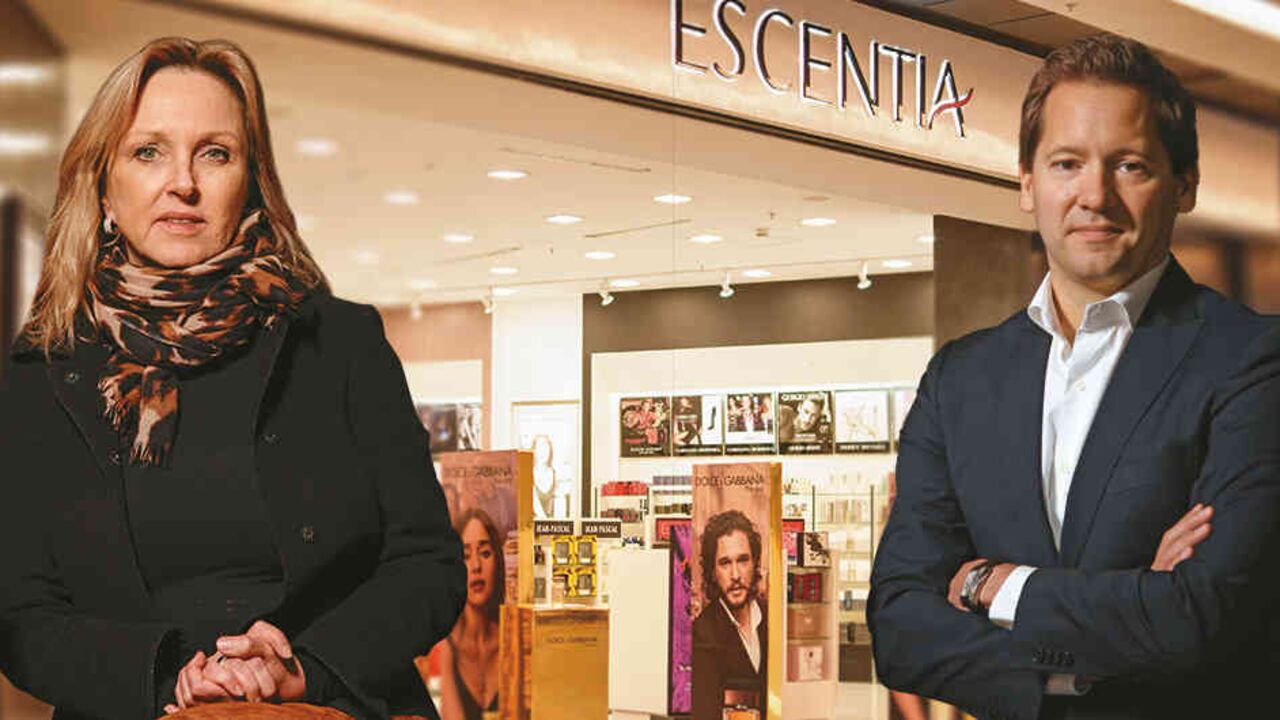 Barbara Kern, gerente General de Beauty Brands Sur América y Vincent Baland, general Manager Travel Retail Americas & Local Markets Latin America del Grupo japonés.