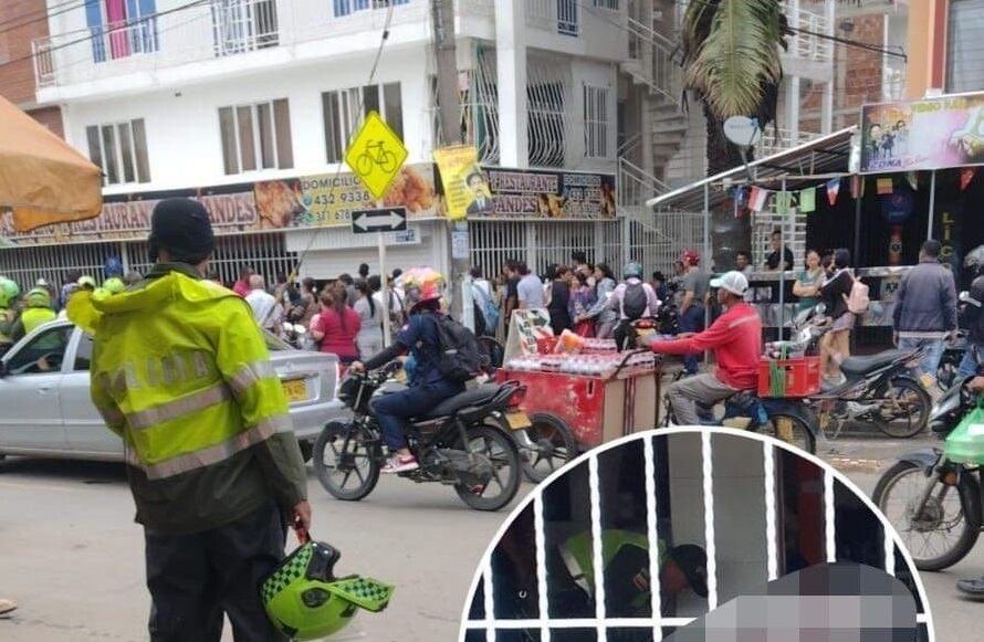 El hombre fue asesinado en este establecimiento comercial.