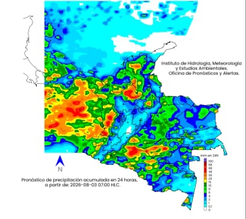 Clima para la semana del 3 al 6 de agosto.