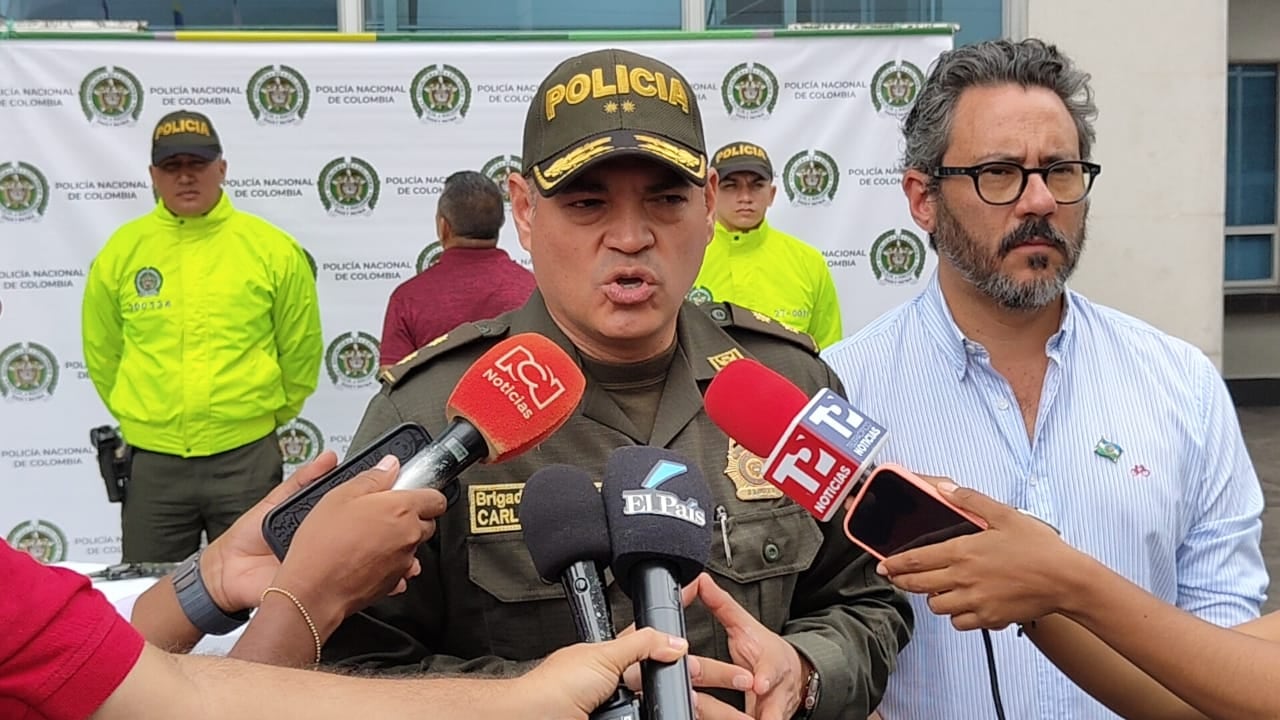 El comandante de la Policía Metropolitana, Carlos Oviedo Lamprea entregó detalles sobre la captura de alias 'Jaco'.