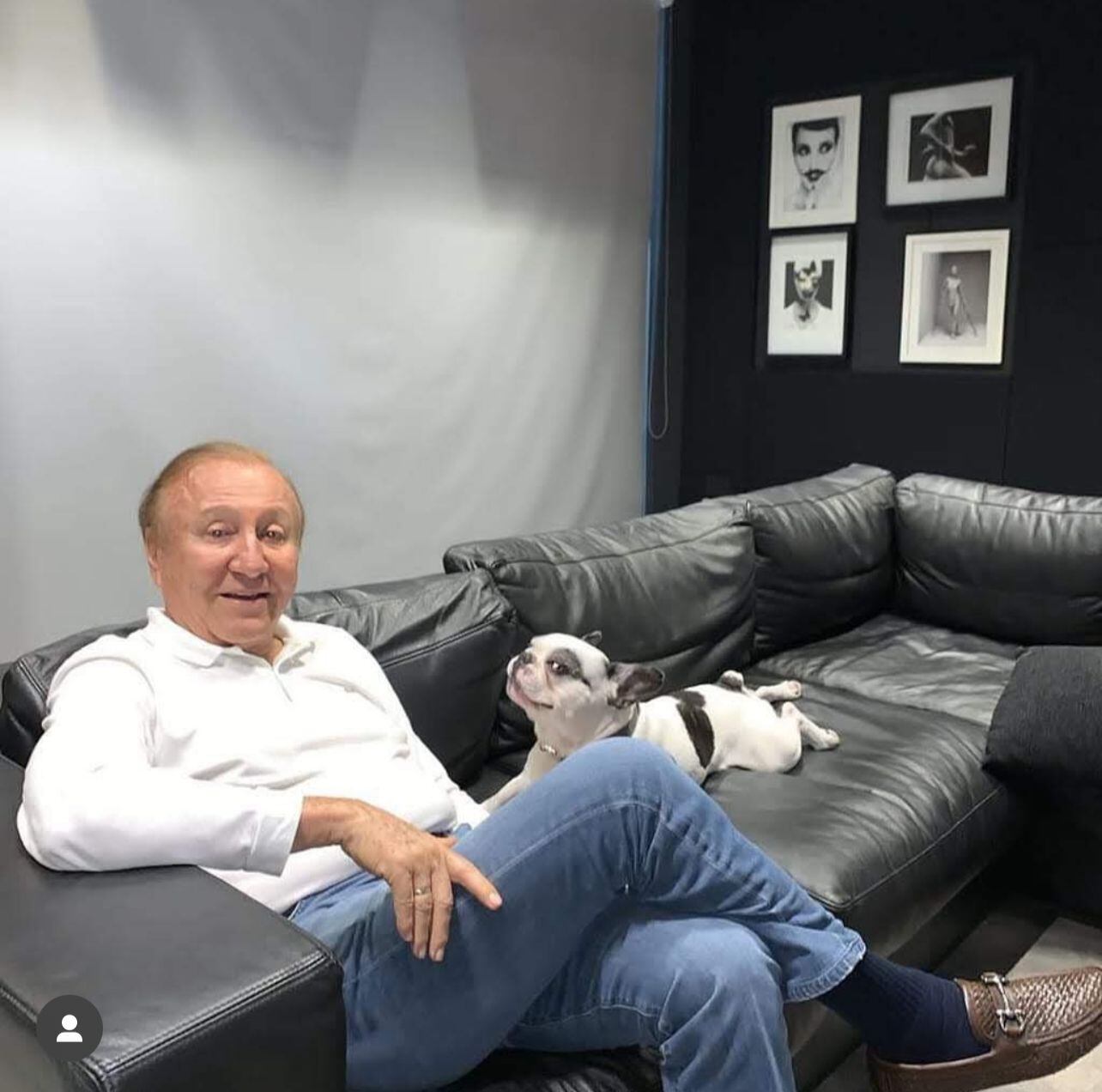 Rodolfo Hernández y su perro, Narco José.