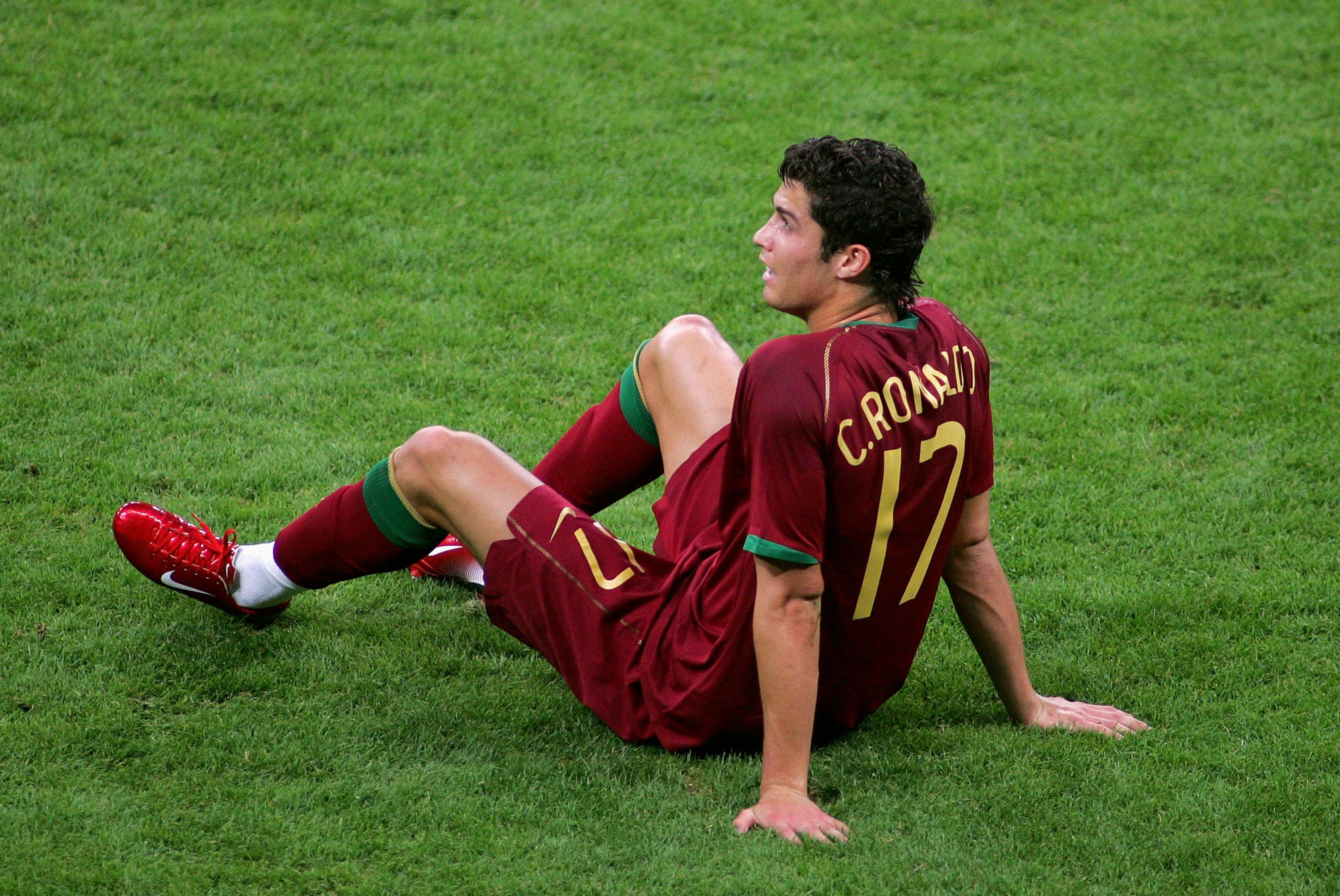 Un joven Cristiano Ronaldo jugando el Mundial de Alemania 2006 con Portugal.