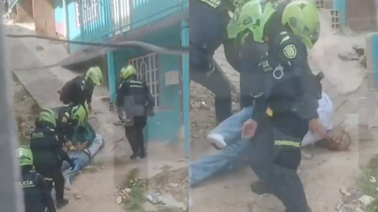 Imágenes del procedimiento policial contra Donovan Balanta, quien posteriormente murió.