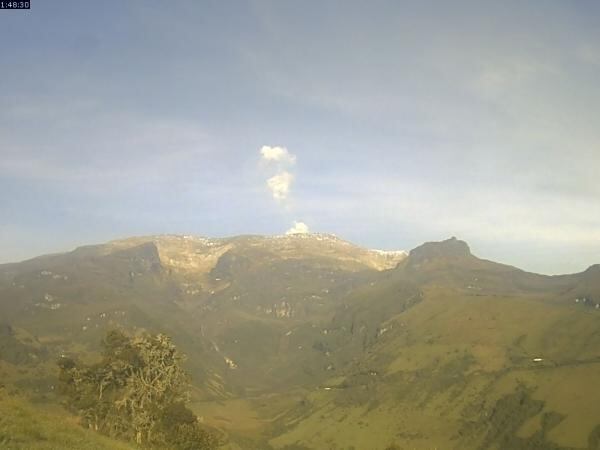 Así amaneció el volcán Nevado del Ruiz.