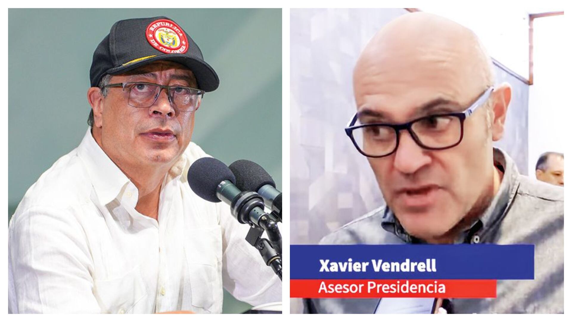 Xavier Vendrell y Gustavo Petro.