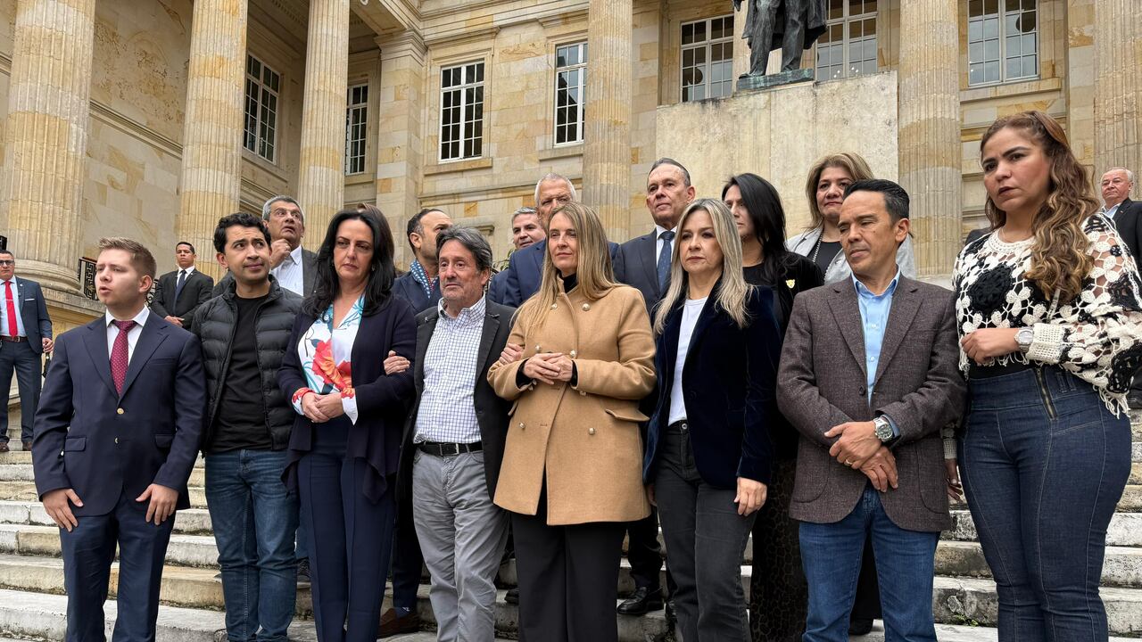 Estos son algunos de los organizadores de la marcha del silencio este domingo en Bogotá.