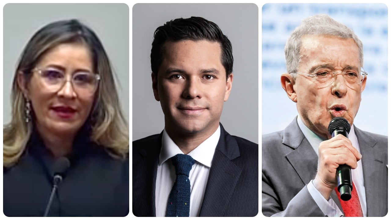 Sandra Heredia, Luis Carlos Vélez y Álvaro Uribe