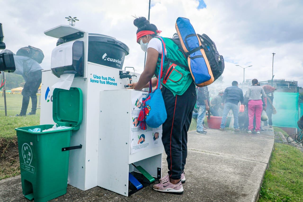 Llegada de la minga indígena a Bogotá