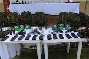 Material de guerra decomisado al Clan del Golfo en Antioquia y Chocó.