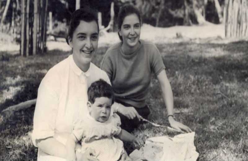 Rafael Pardo con su señora madre. 