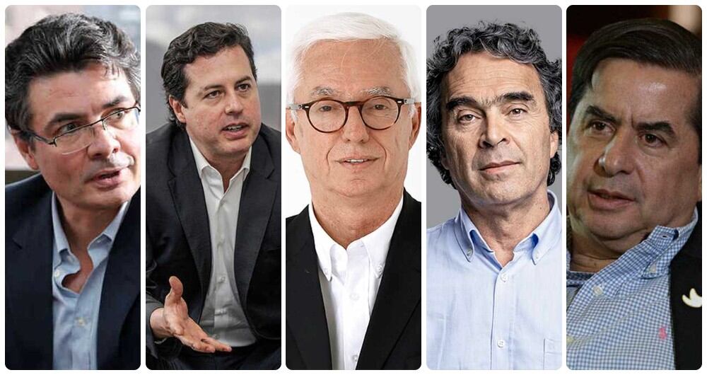 Alejandro Gaviria, Juan Manuel Galán, Jorge Enrique Robledo, Sergio Fajardo y Juan Fernando Cristo.