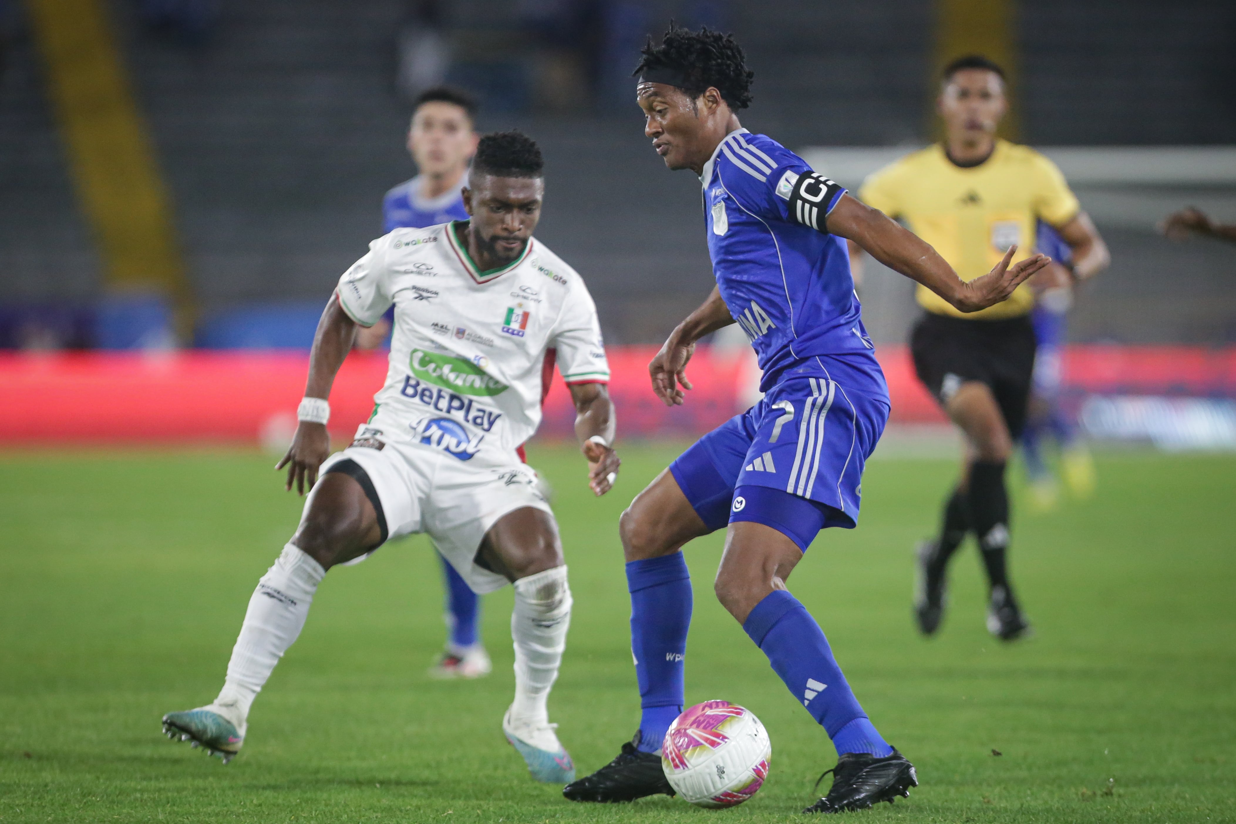 Bogotá. Octubre 20 de 2026. Millonarios F.C. enfrenta a Once Caldas, por encuentro válido de la fecha 13 de la Liga BetPlay ll 2026, en el Estadio Nemesio Camacho El Campín. (Colprensa - Cristian Bayona).