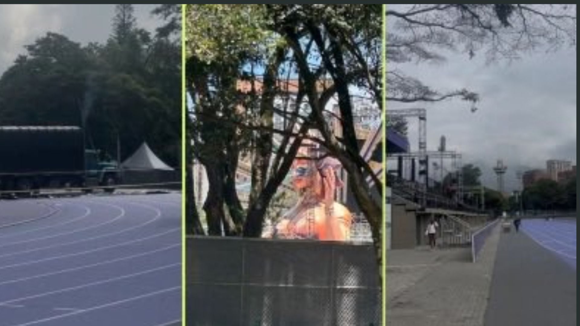 Montaje de fiesta electrónica en la Pista Alfonso Galvis