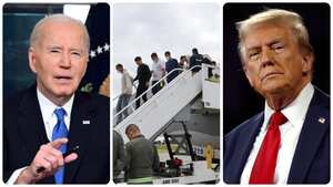 Comparación entre los deportados en los gobiernos de Joe Biden y Donald Trump.