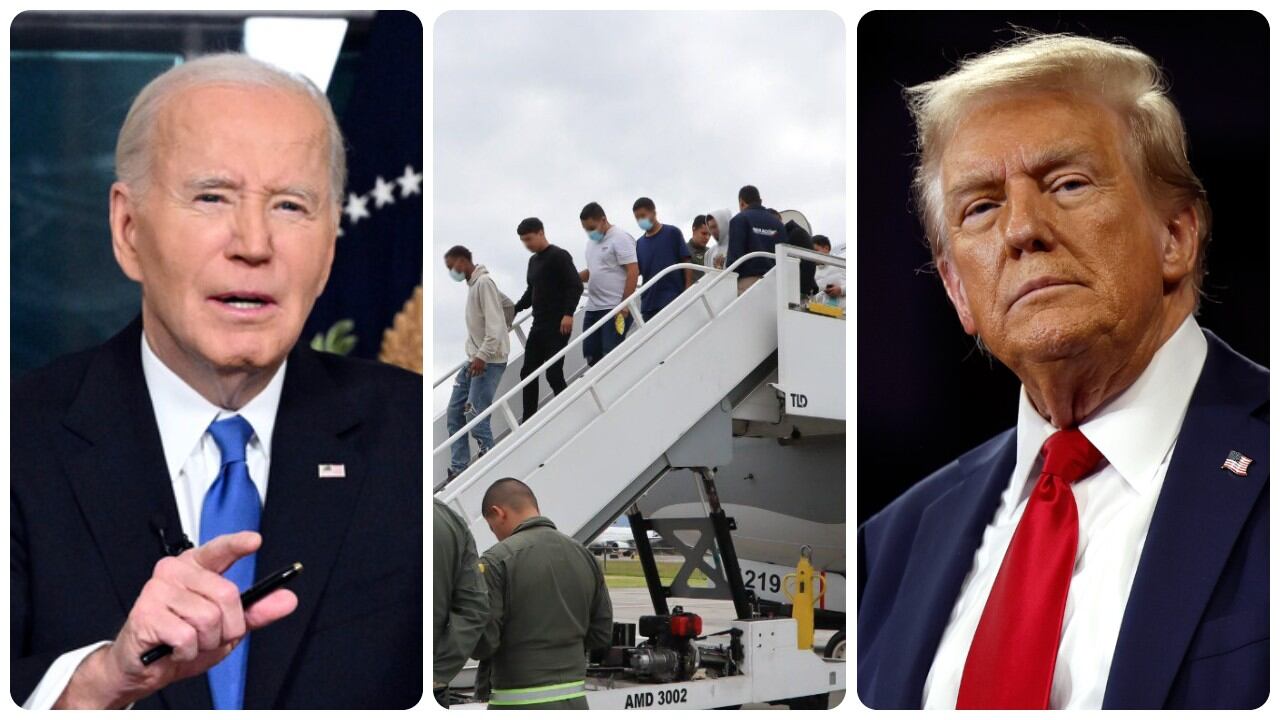 Comparación entre los deportados en los gobiernos de Joe Biden y Donald Trump.