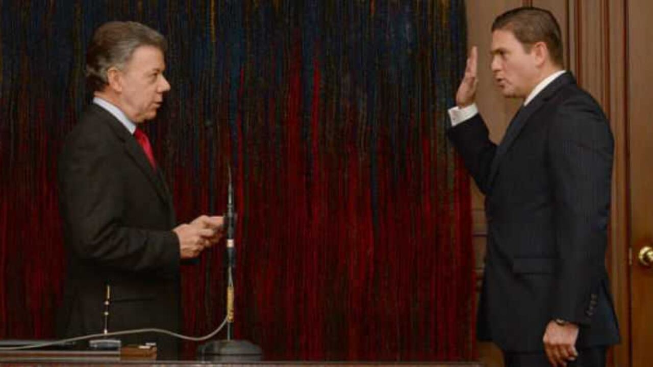 Juan Manuel Santos y Juan Carlos Pinzón.