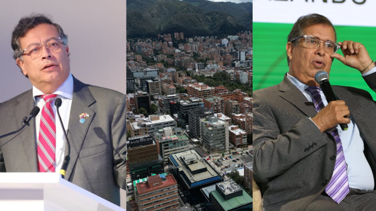 Gustavo Petro, y Fabio Arjona, ministro designado de Ambiente.