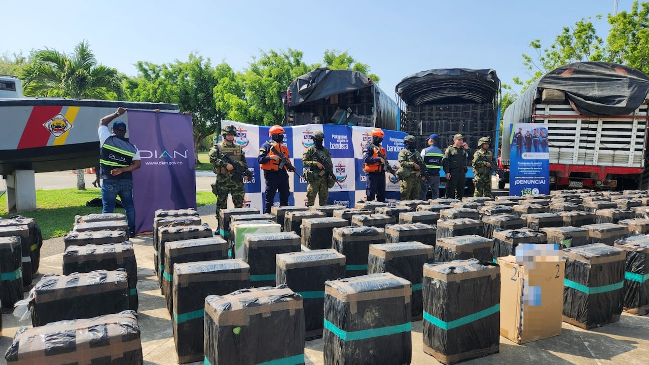Incautan impresionante cargamento de cigarrillos de contrabando avaluados en más de $3.200 millones.