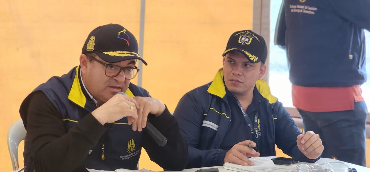 El director Olmedo López, lideró el Puesto de Mando Unificado en Quetame.