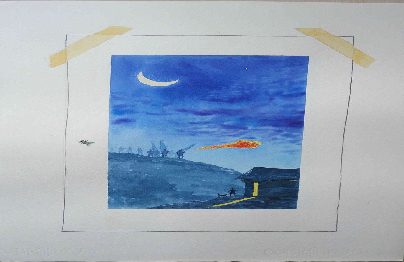 ALIENTO DE CARNAVAL. Nithto Ceciliio. Acuarela.