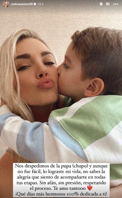 La presentadora se despidió unos días de su pequeño.