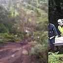 El deslizamiento ocurrió en el sector de la Truchera, municipio de Cocora.