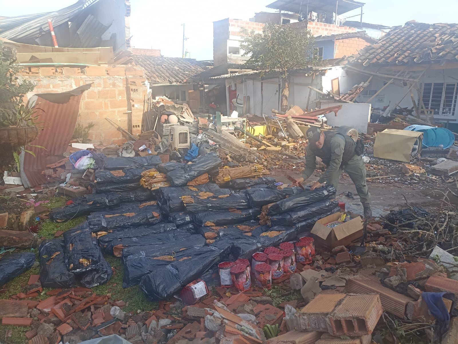 La explosión ocurrió en una casa ubicada en el barrio Alto de la Capilla.