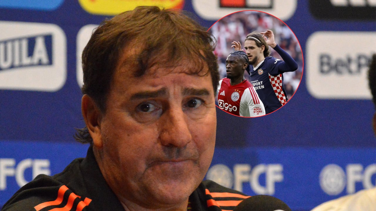 Néstor Lorenzo y Jorthy Mokio. El que milita en Ajax podría ir al Mundial 2026 con RD del Congo.
