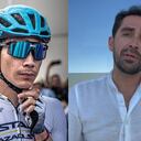 Miguel Ángel López y Alberto Contador.