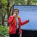 Alcaldesa Claudia López entregando el balance de seguridad en Bogotá en lo corrido de 2022.