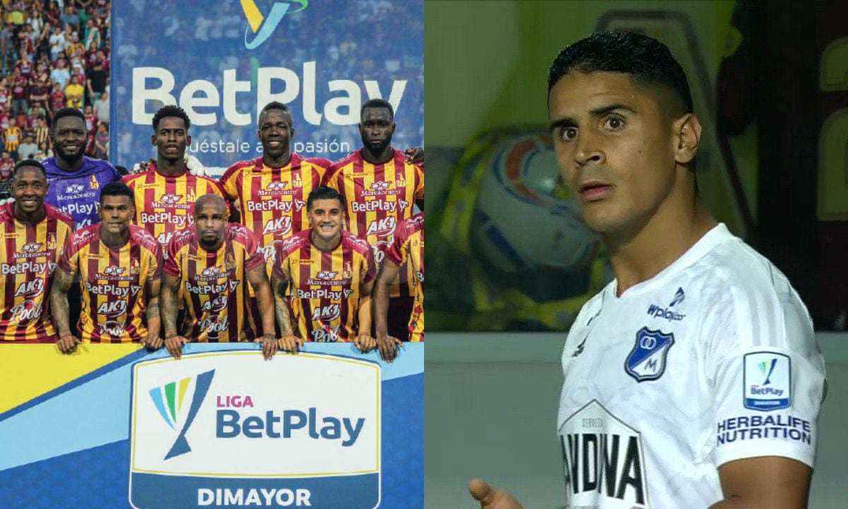 Deportes Tolima vs. Millonarios. Daniel Cataño. Foto: Dimayor//Captura pantalla Win Sports.