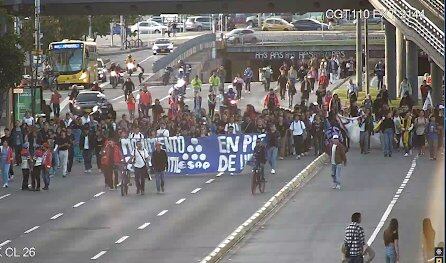 Protestas en la calle 26