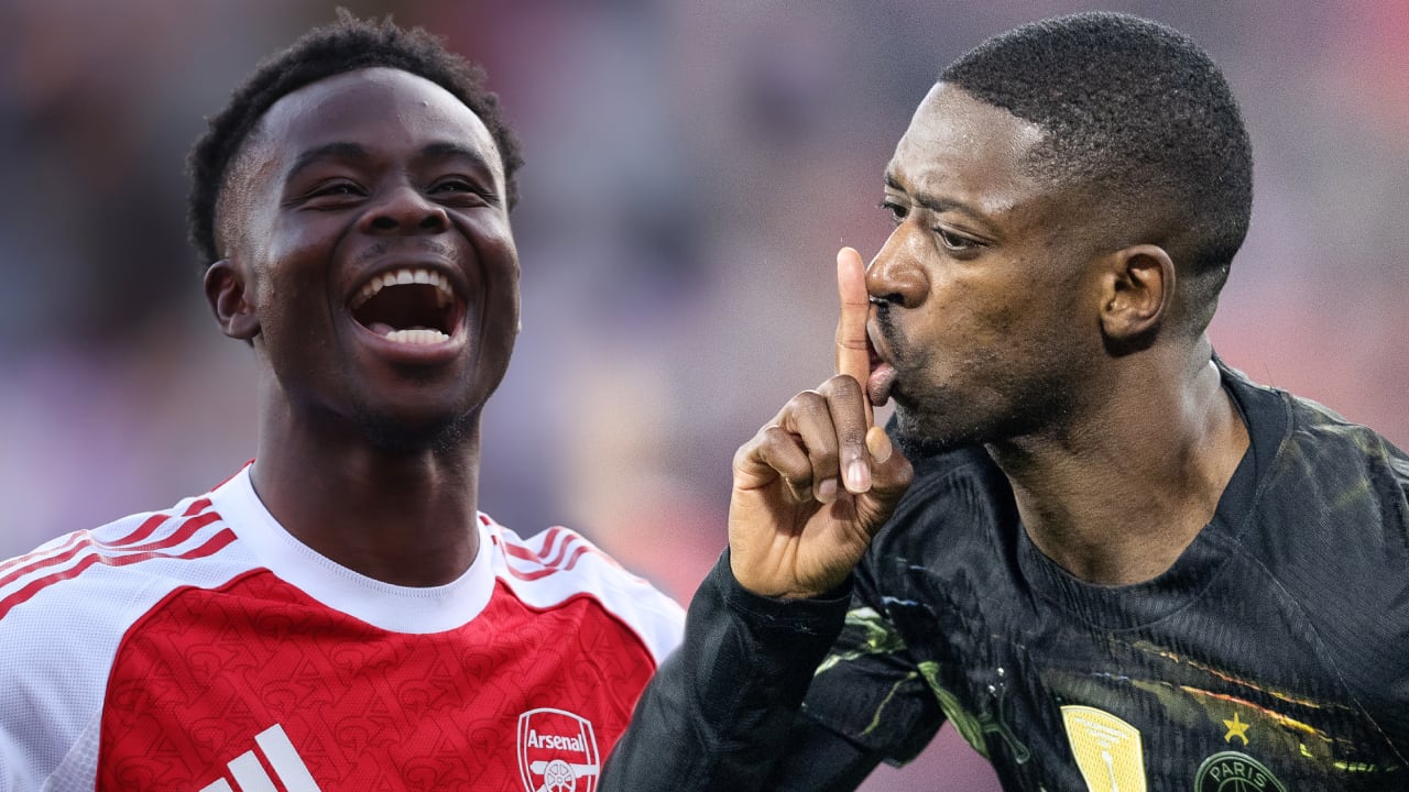 Bukayo Saka y Ousmane Dembelé, figuras de la final de la Champions League.