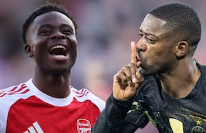 Bukayo Saka y Ousmane Dembelé, figuras de la final de la Champions League.