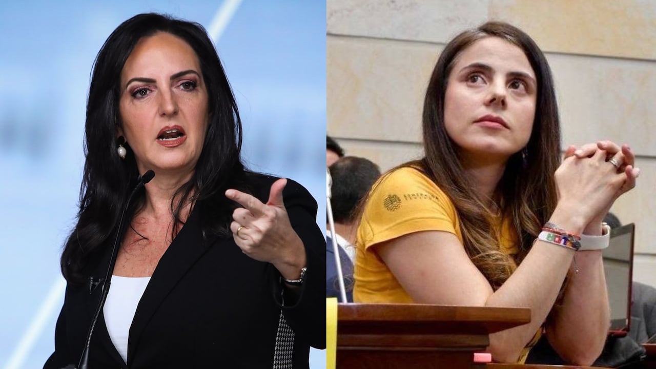 Las senadoras María Fernanda Cabal y Esmeralda Hernández.
