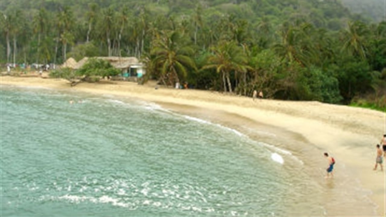 Panorámica de un sector de El Cabo, de el Parque Tayrona. La zona donde se planeaba construir un hotel 7 estrellas.