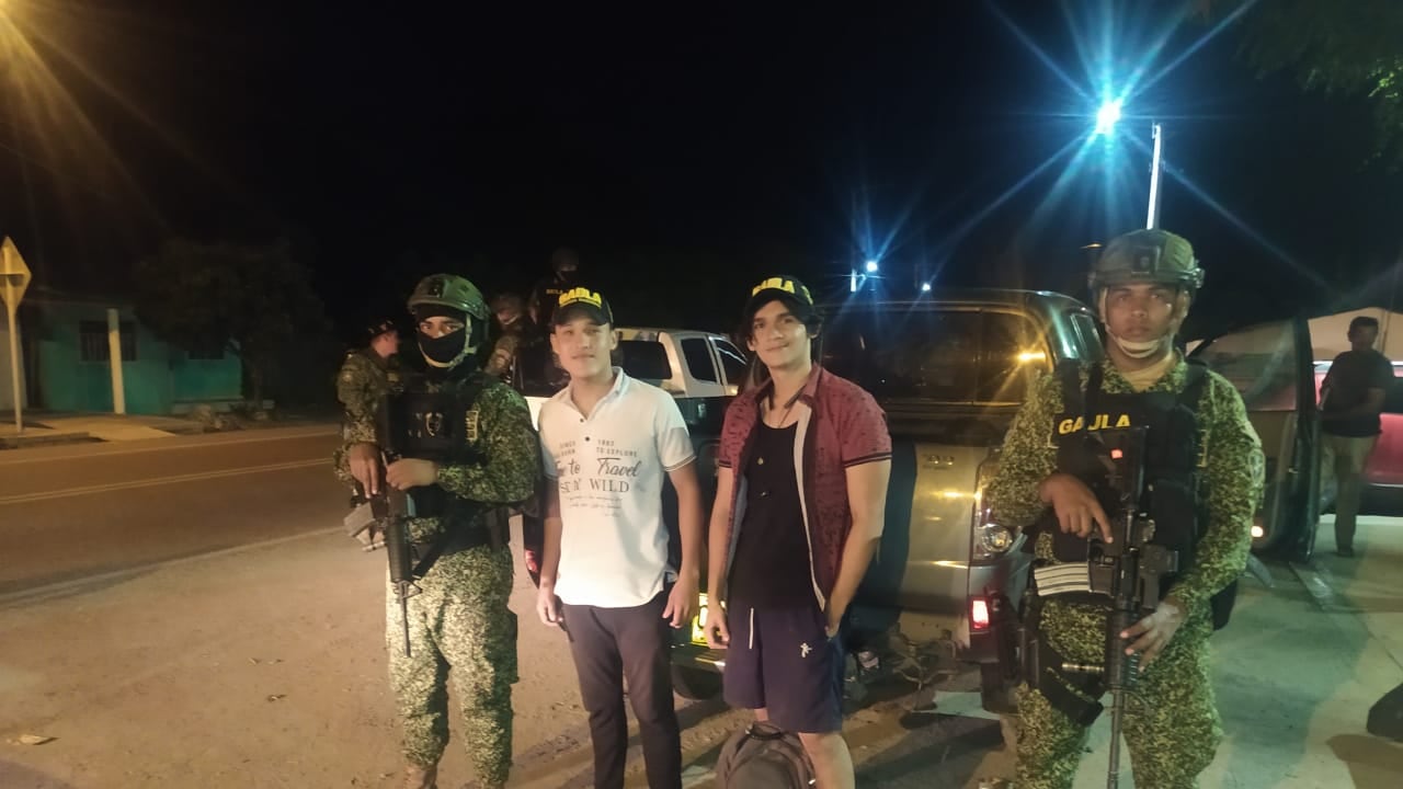 La Armada de Colombia, a través del Gaula Militar Sucre, logró recuperar a dos jóvenes de 18 y 19 años.