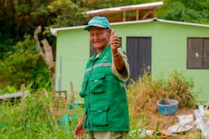 Una de las recicladoras beneficiadas por la entrega de vivienda.