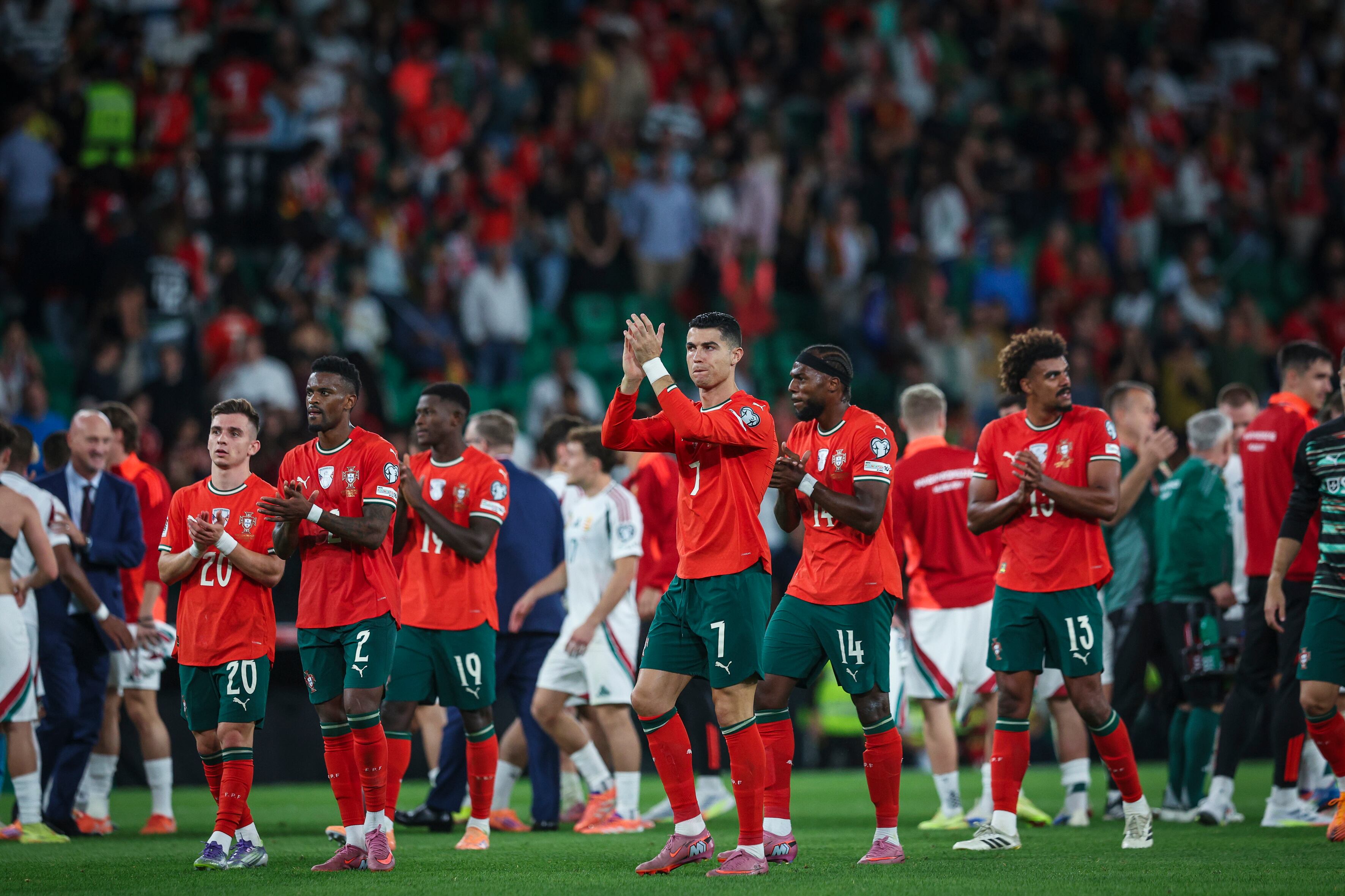 La Selección Portugal contra Hungría en las Eliminatorias UEFA.
