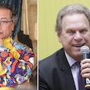 Gustavo Petro, presidente de Colombia, y Ramón Jesurún, presidente de la Federación Colombiana de Fútbol