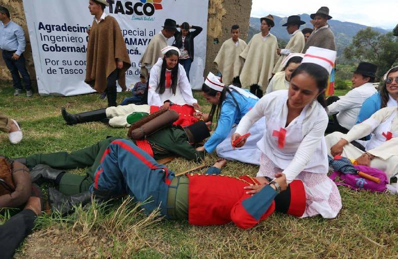 En Boyacá se rindió un sentido homenaje a estos héroes de la Independencia de Colombia. Fotos de Darlin Bejarano.