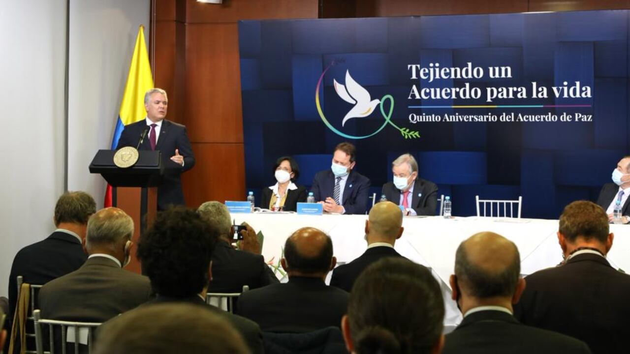 Acto en conmemoración de los 5 años de la firma del Acuerdo Final de Paz, Presidente Iván Duque, en la JEP