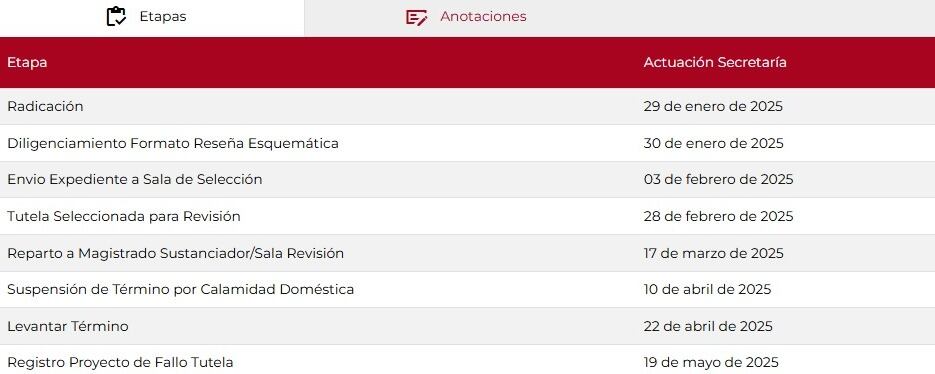 En la página de la Corte Constitucional aparece radicado el proyecto de ponencia de Vladimir Fernández.