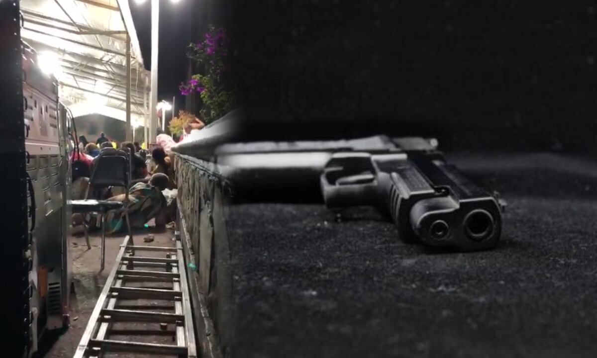 Estampida humana en localidad de Galeana, en el estado de Nuevo León, México, donde pólvora sembró el pánico en la población; pensaron que eran balazos. .