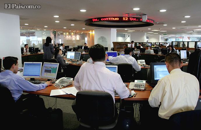 La Bolsa de Valores de Colombia.