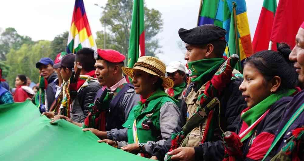 Guardia indígena en el norte del Cauca