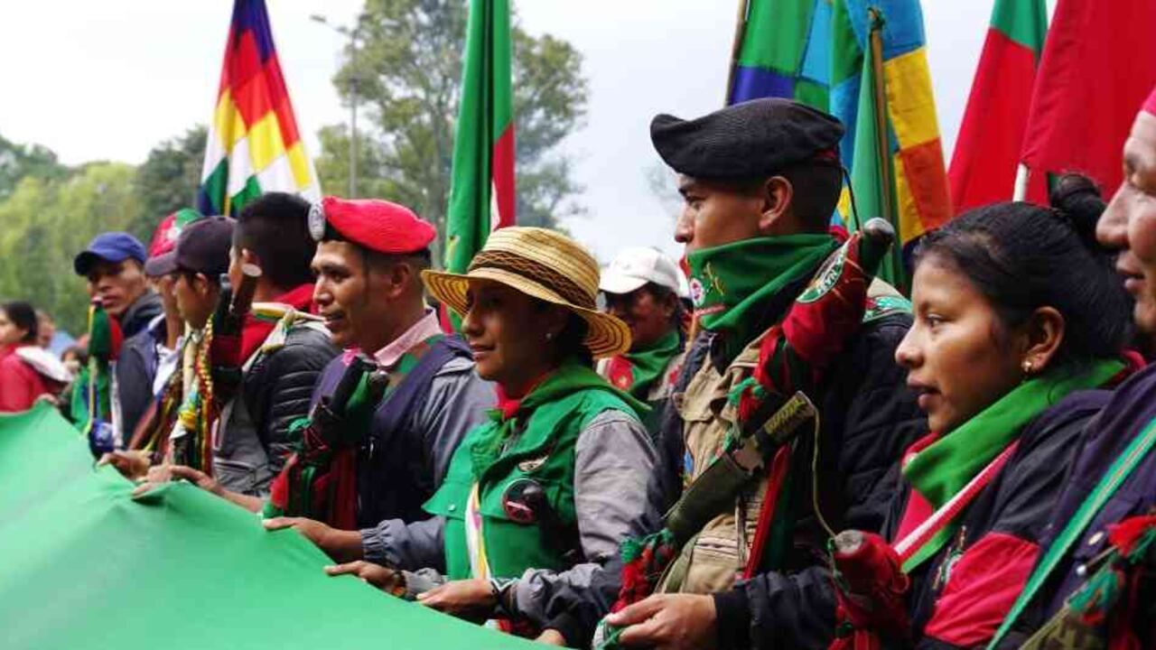 Guardia indígena en el norte del Cauca