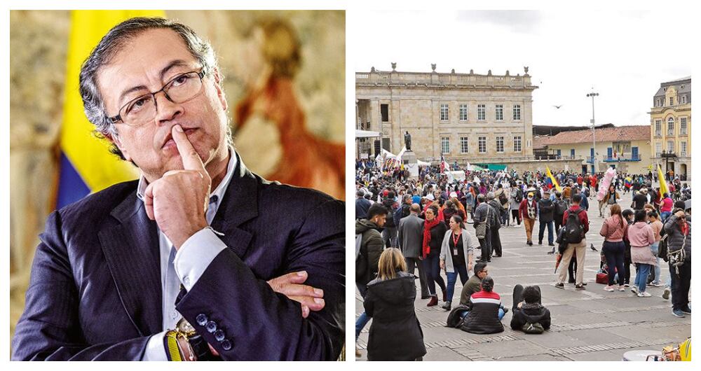 ¿Petro sin apoyo en las marchas?