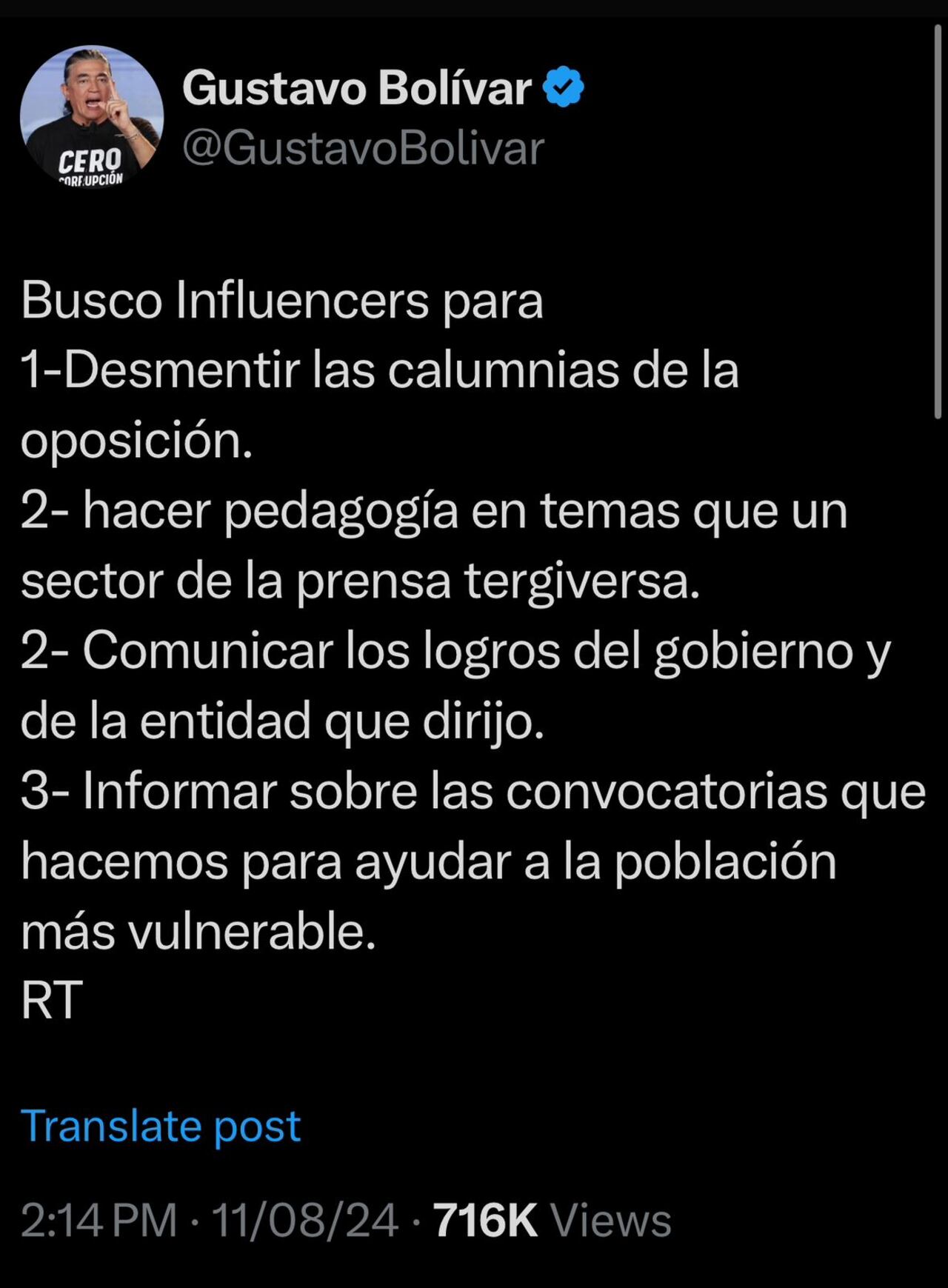 Trino de Gustavo Bolívar